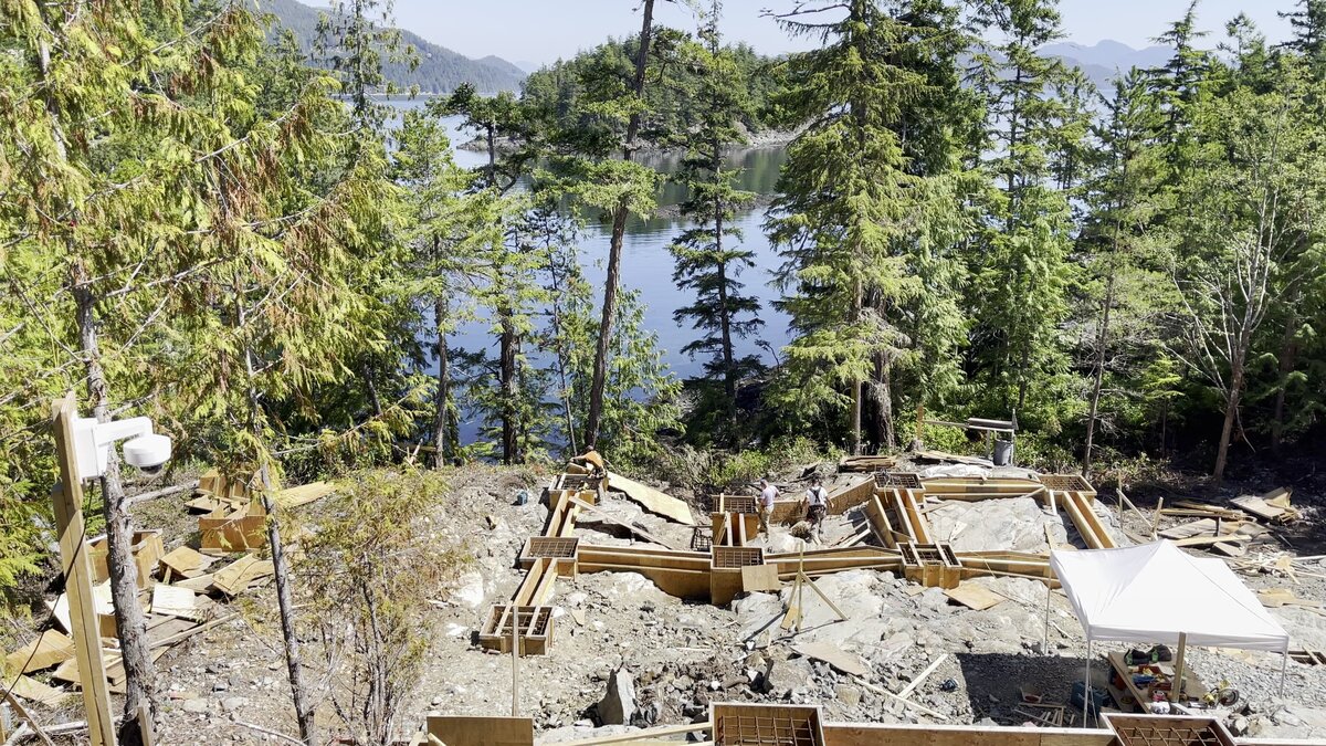 Remote waterfront property construction in BC regional district