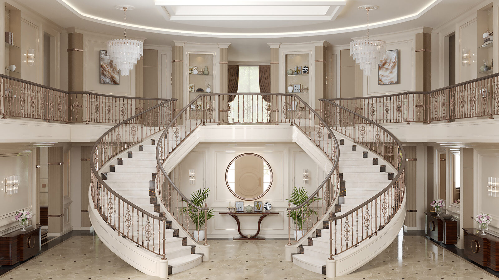 Double butterfly staircase