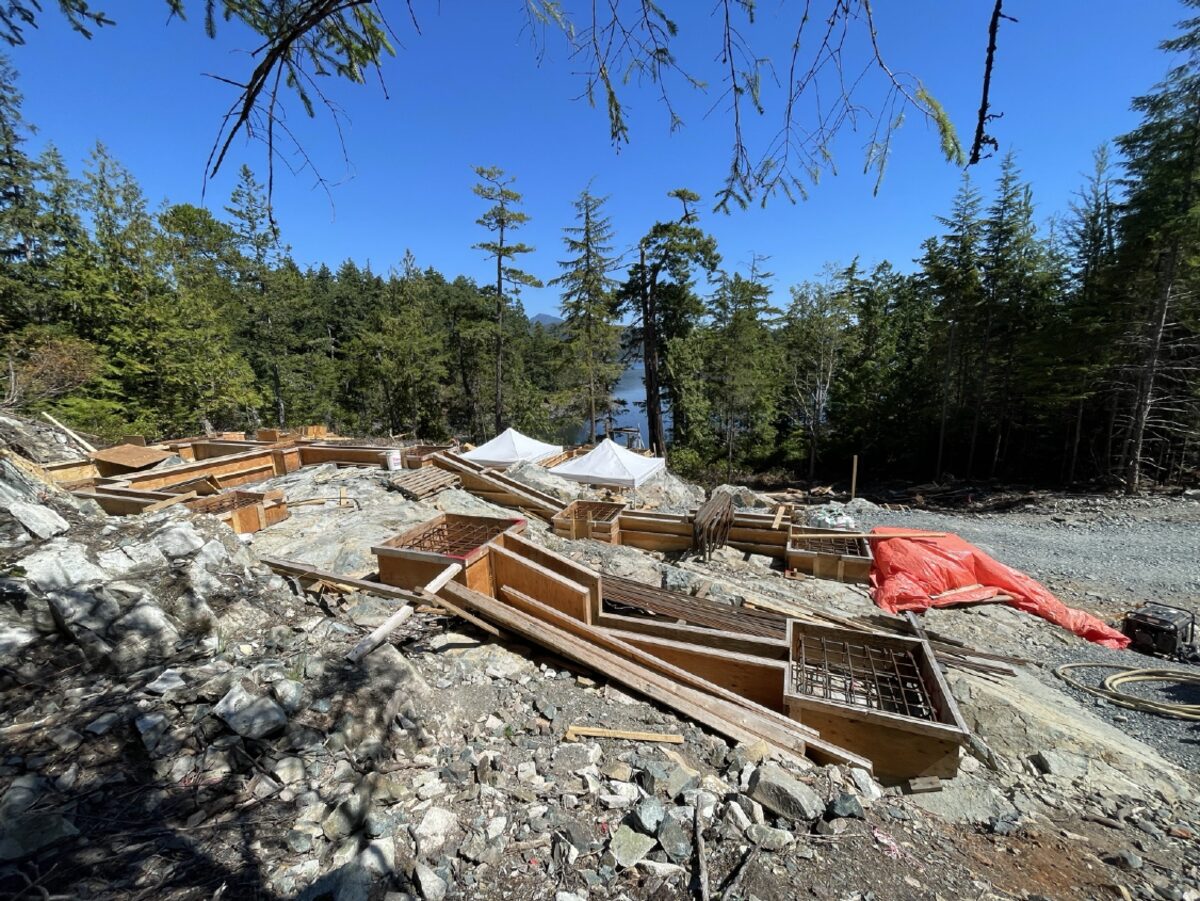 Foundation with protective tenting