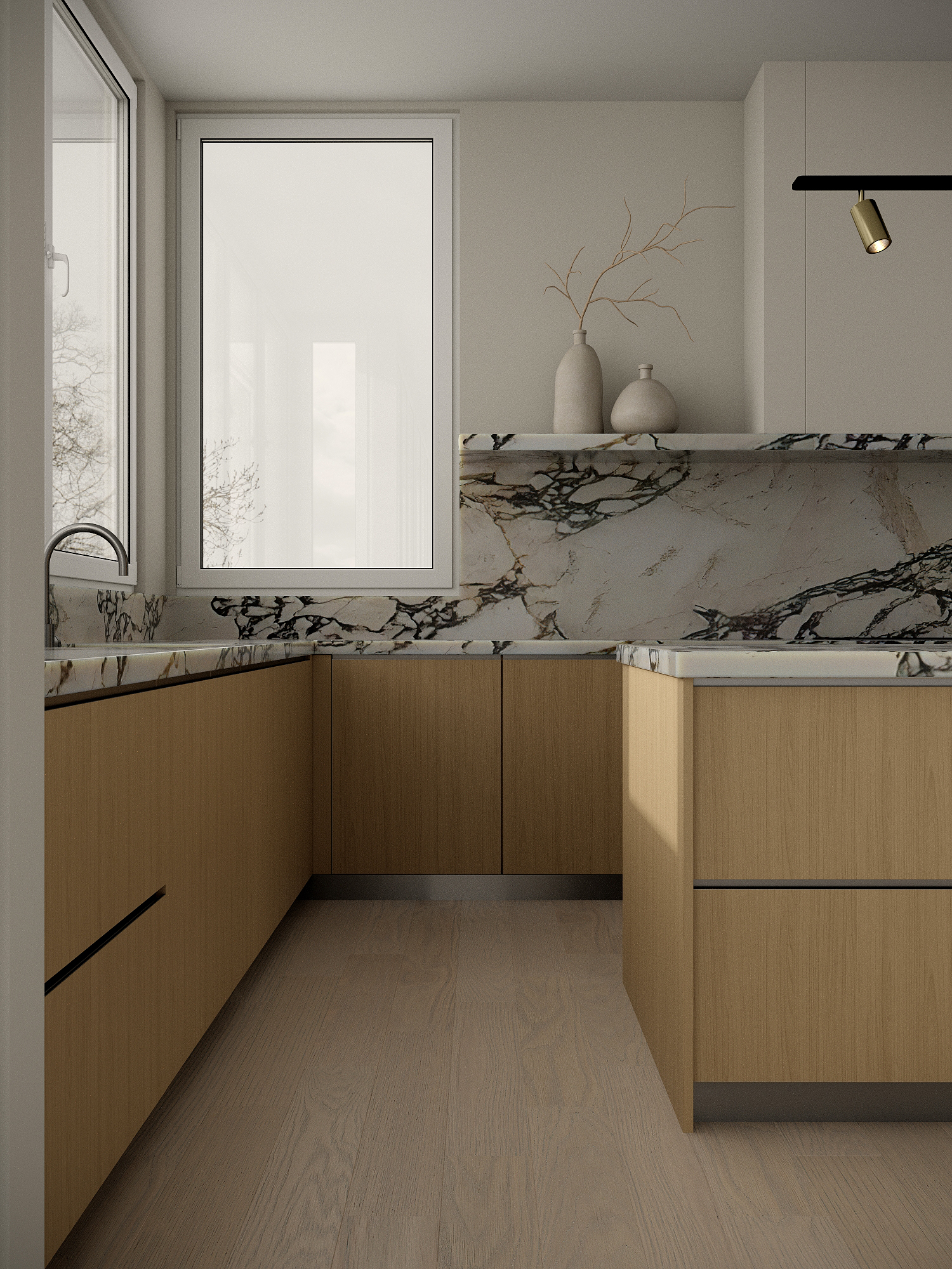 Kitchen cabinetry detail at Lawson West Vancouver by Eurohouse Studio