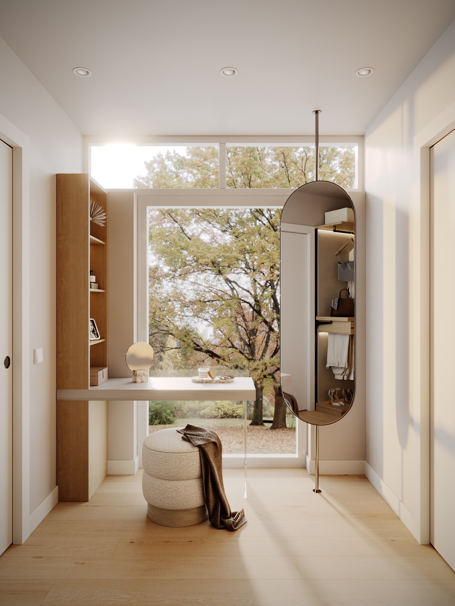 Walk-in closet at Lawson West Vancouver by Eurohouse Studio