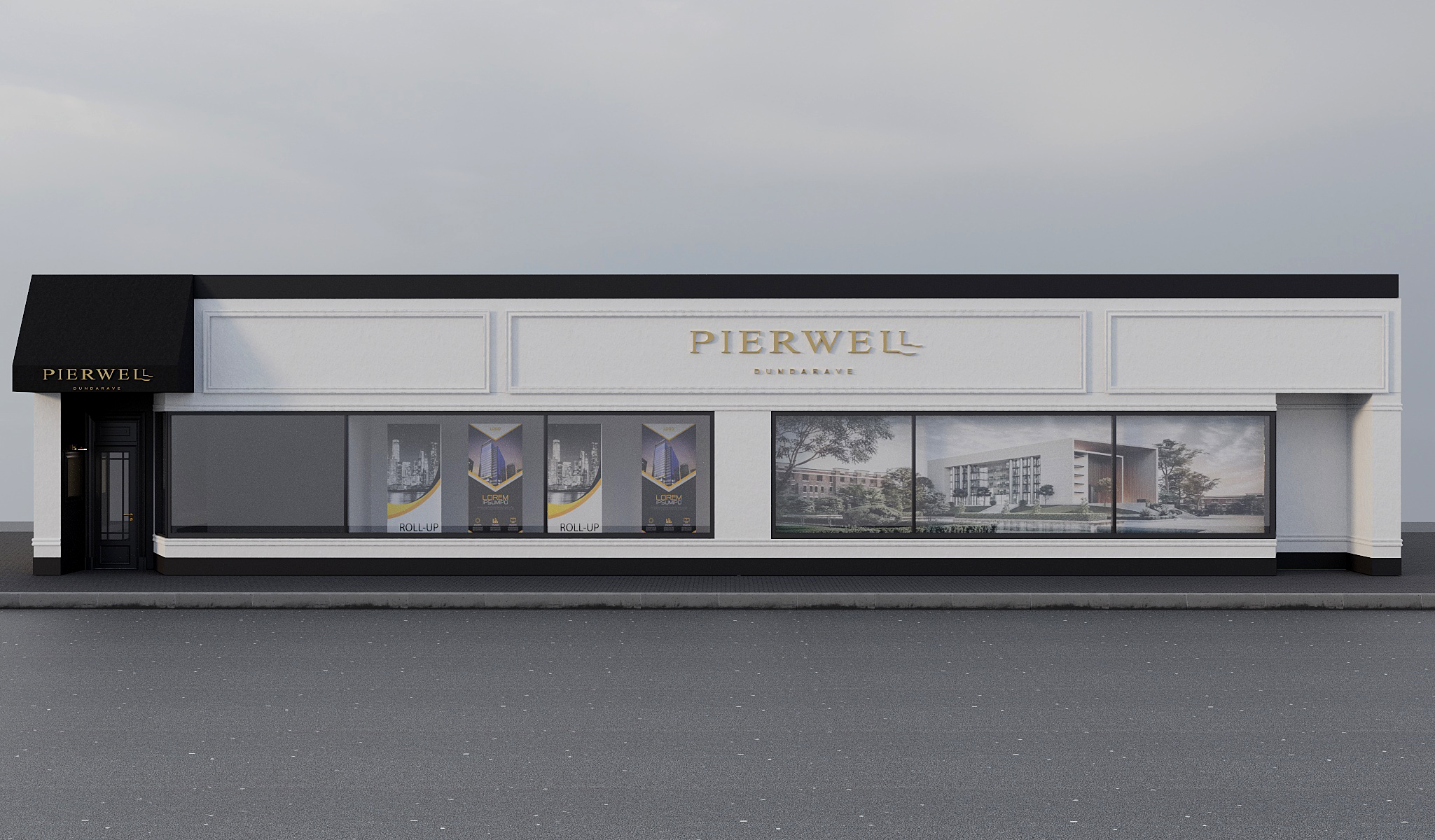 Pierwell Dundarave — front elevation rendering