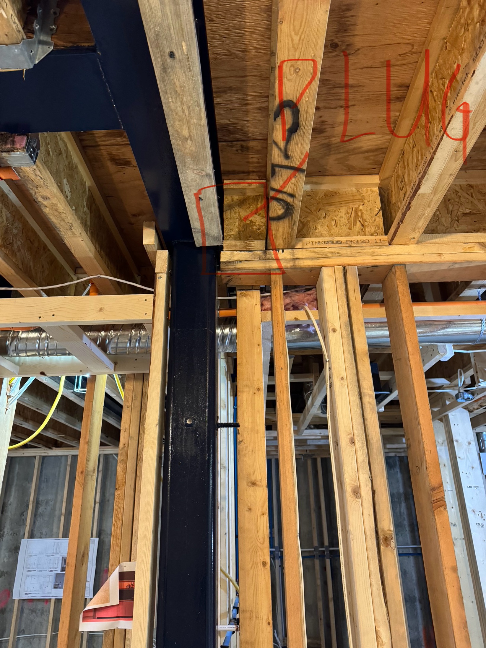 Exterior construction progress at Scandinavian barn house West Vancouver by Eurohouse Construction