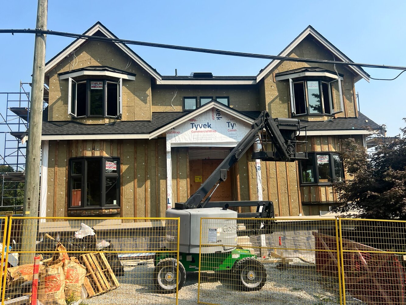 Exterior with mineral wool insulation