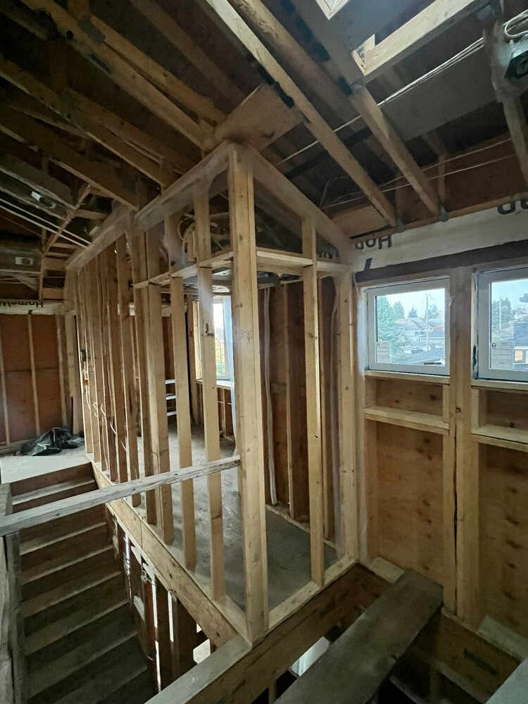Interior framing hallway